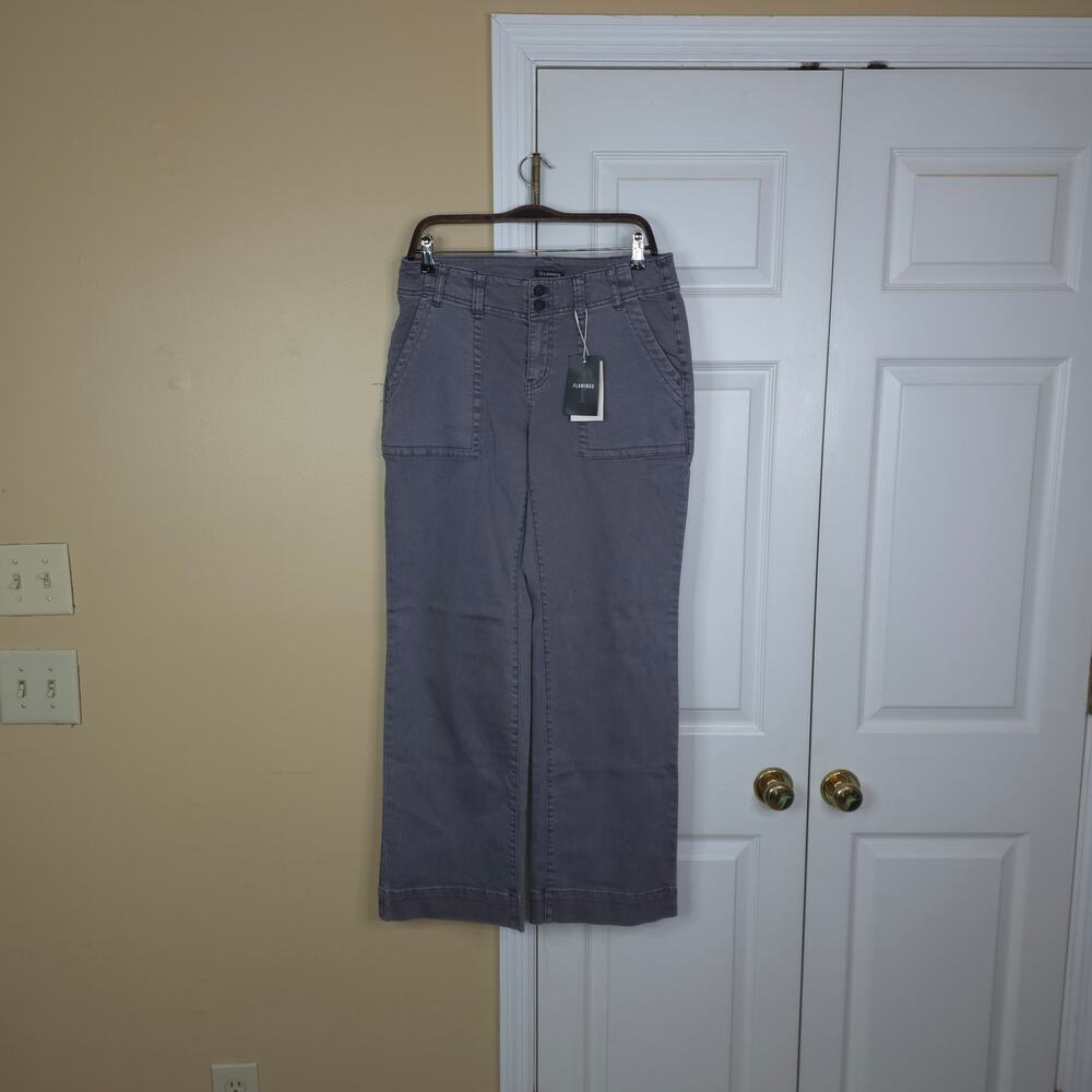 Flamingo Gray Utility Wide-Leg Cargo Pants Size L